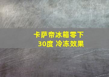 卡萨帝冰箱零下30度 冷冻效果